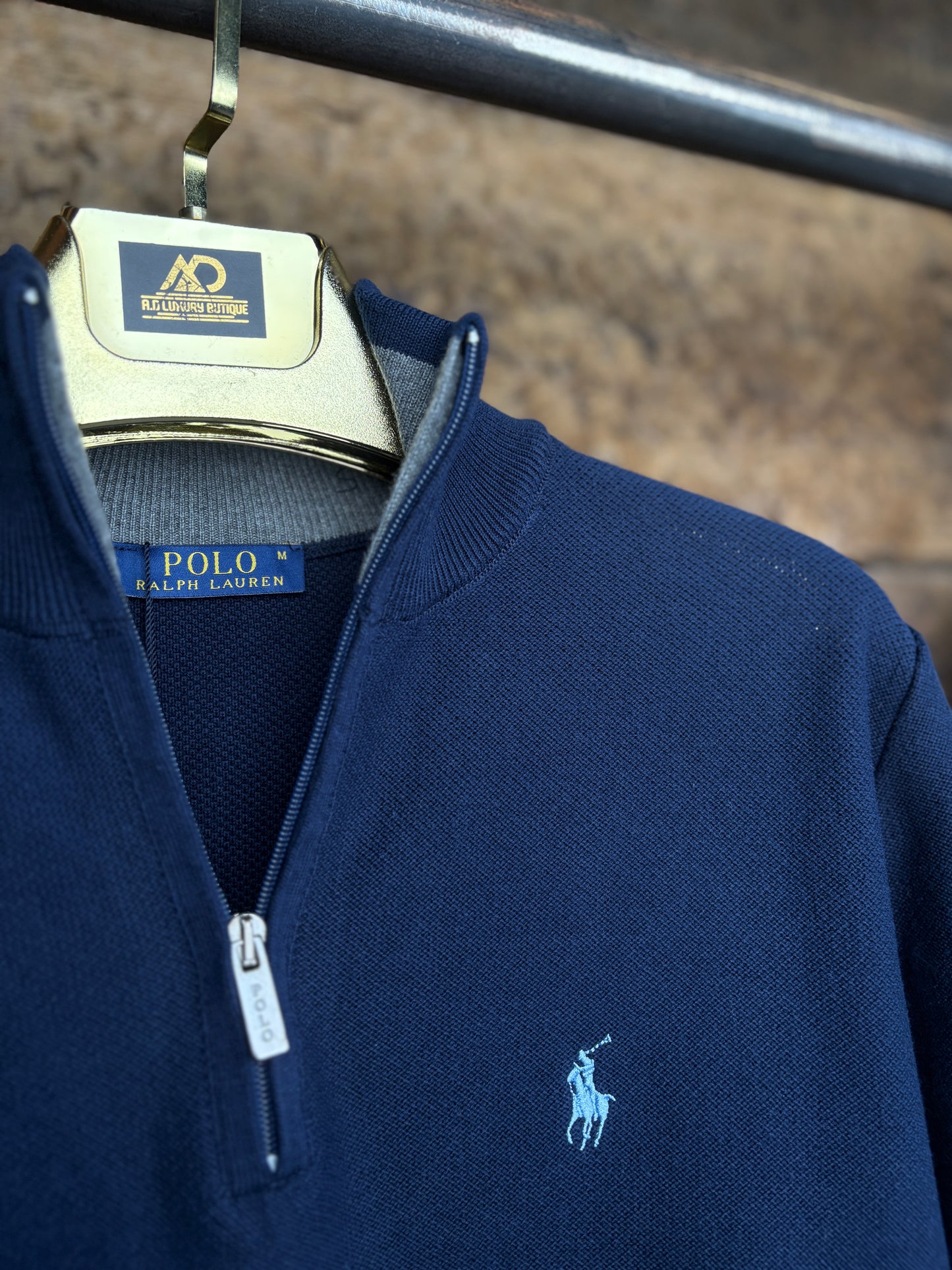 Polo Rl Yarım Fermuarlı Triko Kazak