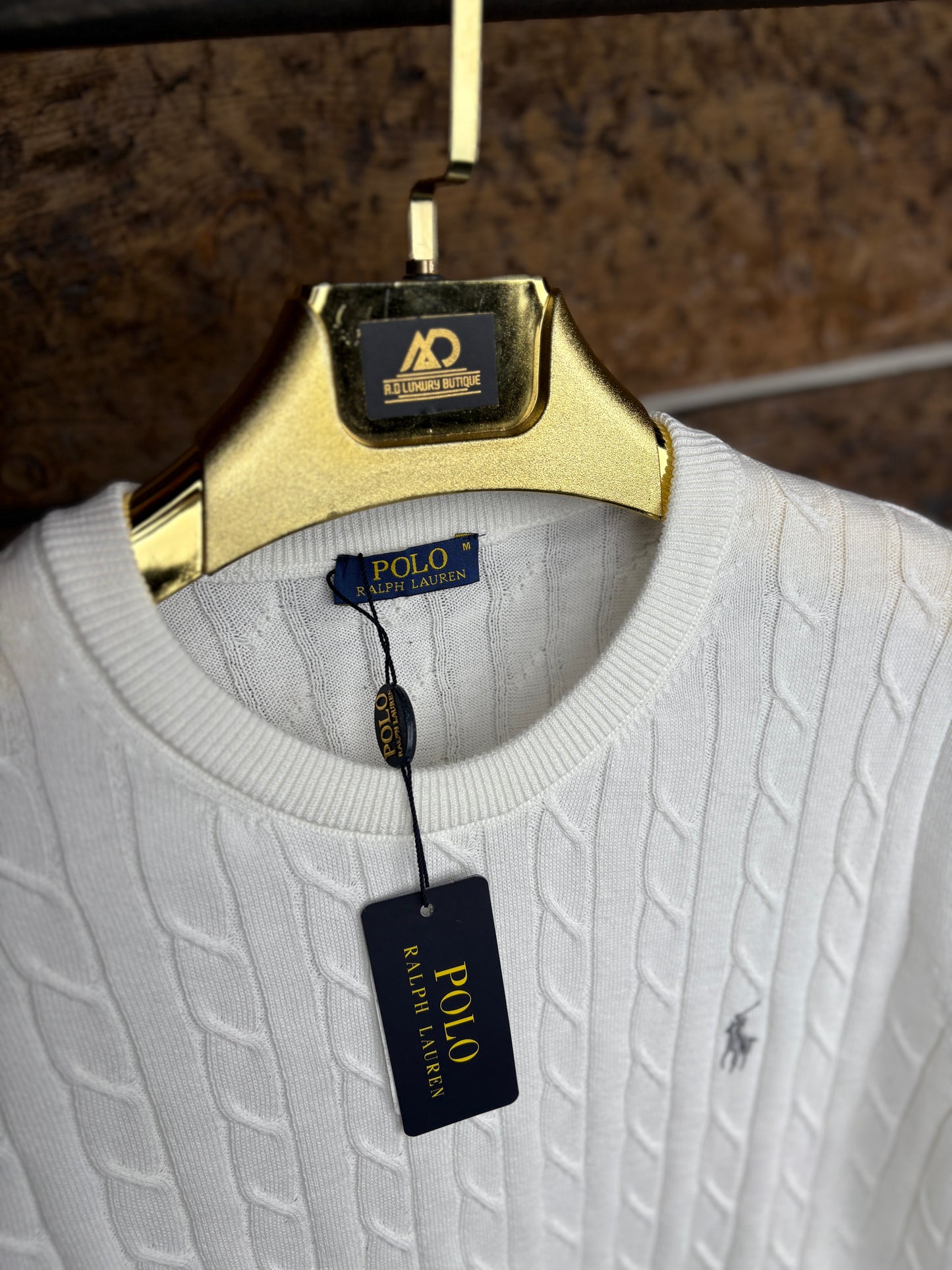Polo Rl Örgülü Desen Triko Kazak