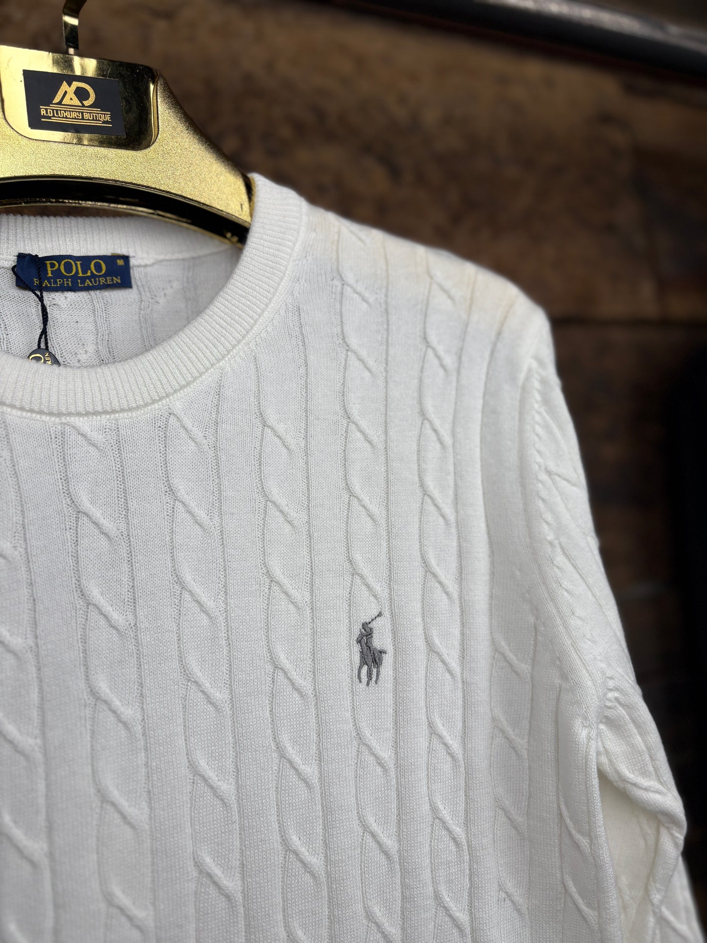 Polo Rl Örgülü Desen Triko Kazak